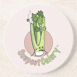 SuspectCelery™ Official Girl Gamer Logo Sandstone Zandsteen Onderzetter