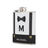 Suspenders & Bowtie Name Monogram Boy  Heupfles (Links)