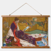 Suspendue Caprice en Tapisserie violet et or (Devant)