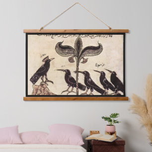 Suspendue Crow King Consulte Ses Conseillers Tapisserie