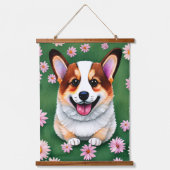 Suspendue Daisis et Tapisserie de Corgi (Recto 2)