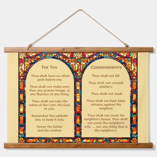 Suspendue La Tapisserie des dix commandements (Devant)