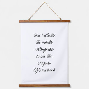 Suspendue Le prochain acte de la vie Bois tapissé tapisserie