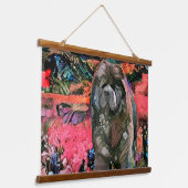 Suspendue MAGGIE tapisserie à la vache noire (Angulaire)