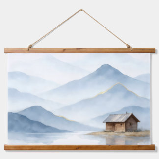 Suspendue Serenity Peaks — Tapisserie de paysage de montagne