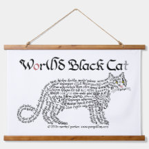 Tapisserie Chat Noir Mot Monde
