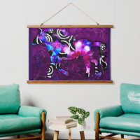 Tapisserie - Cheval Abstrait de galop lunatique