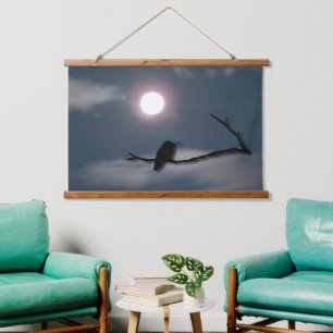 Suspendue Tapisserie - Colibri en clair de lune