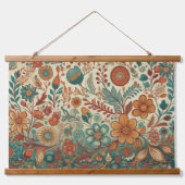 Suspendue Tapisserie d'art populaire doré Mur suspendu (Devant)