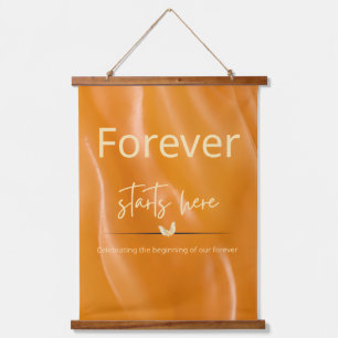 Suspendue Tapisserie de mariage Forever Starts Here