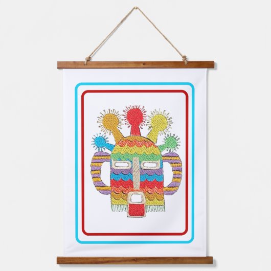 Suspendue Tapisserie de Masque Diablo Huma - Arrière - plan (Recto)