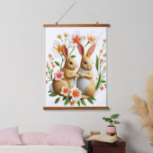 Suspendue Tapisserie de Pâques Cottontails et Chinoiserie (Chambre à coucher)