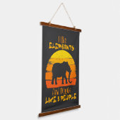 Suspendue Tapisserie d'éléphant, Cadeau d'éléphant mignon, V (Angulaire)