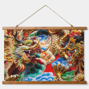 Suspendue tapisserie du temple dragon