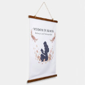 Suspendue Tapisserie Fleurs à Silhouette Féminine (Angulaire)