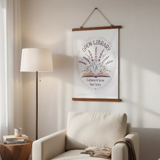 Suspendue Tapisserie Fleurs du Jardin de Lavande