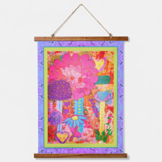 Suspendue Tapisserie - Floral Abstrait Mixte