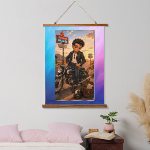 Suspendue Tapisserie Steven Chibi Rockabilly Aurore