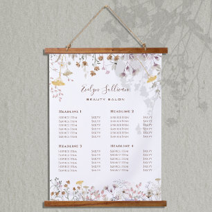Suspendue Tarif fleur sauvage Percés Tapisserie