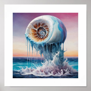 Suspenseful Nautilus Shell Poster