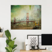 Suspensie - Golden Gate Bridge Collage Poster (Thuiskantoor)