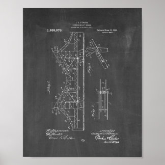 Suspensie Lift-bridge Patent - Chalkboard Poster
