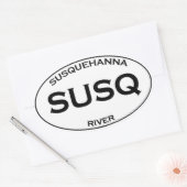 SUSQ - Susquehanna rivier Ovale Sticker (Envelop)