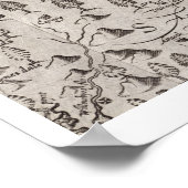 Susquehannock krijger, detail uit Map of Virginia Poster (Hoek)