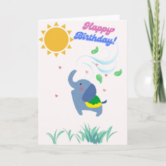 Süße Geburtstagskarte Happy Birthday mit kleinem E Kaart