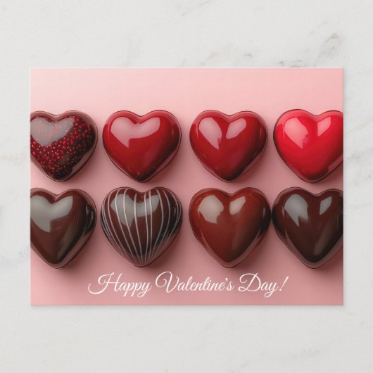Süße Schokoladen Pralinen Valentinstag Briefkaart (Voorkant)