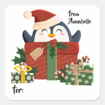 Süßer Pinguin wünscht Frohe Weihnachten