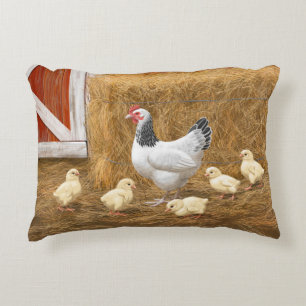 Sussex Chicken Mama Hen en Chicken Chicken Accent Kussen
