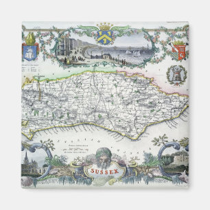 Sussex, gegraveerd door W. Schmolinger Magneet