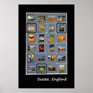 Sussex retro lightbox poster