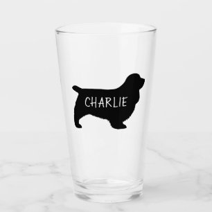 Sussex Spaniel Hond Silhouet Gepersonaliseerd Glas