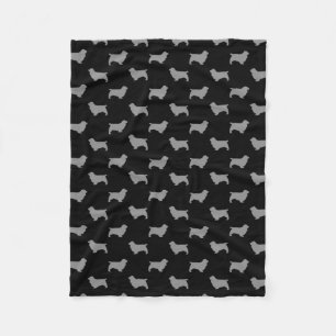 Sussex Spaniel Hondenras Silhouetten Patroon Fleece Deken