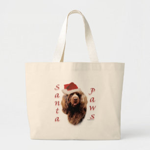 Sussex Spaniel Santa Paws Grote Tote Bag