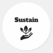 Sustain - Autocollant écologique (Devant)
