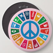 Sustainability Goals Advocacy Community Action Ronde Button 6,0 Cm (Voorkant /achterkant)
