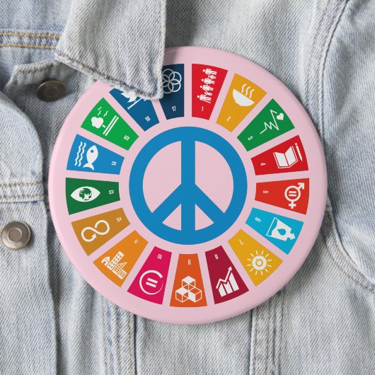 Sustainability Goals Advocacy Community Action Ronde Button 6,0 Cm (In situ)