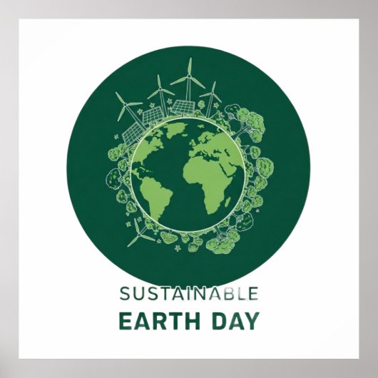 Sustainable Earth Day Poster (Voorkant)