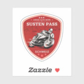 Susten Pass Zwitsers-Alpen motortour Sticker (Vel)