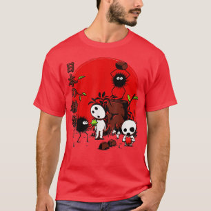 Susuwatari en Kodama Japanse geesten Spooky Hallo T-shirt
