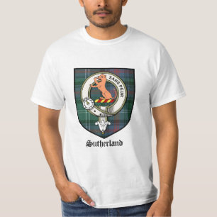Sutherland Clan Crest Badge Tartan T-shirt
