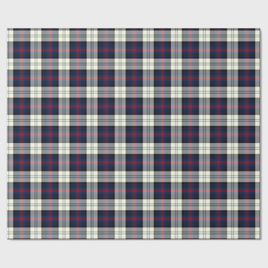 Sutherland Clan Jurk Tartan Blauw en Wit Plaid Cadeaupapier (Vlak)