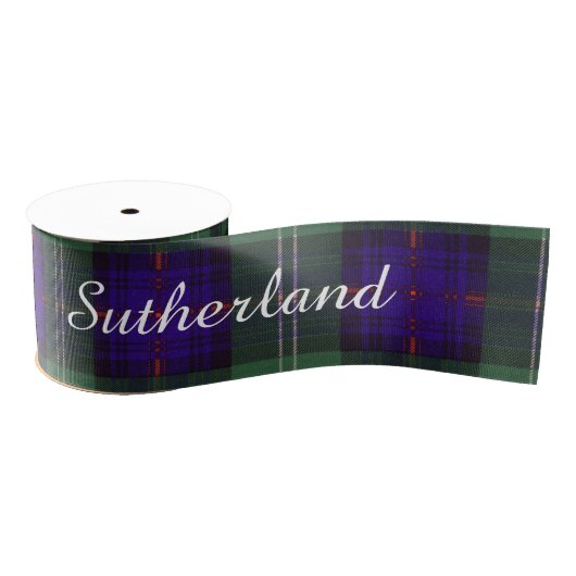 Sutherland Clan Pset Scottish tartan Grosgrain Lint (Spoel)