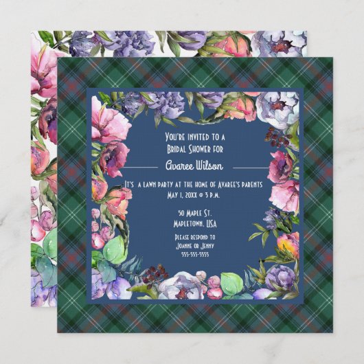 Sutherland Old Ancient and Waterverf Flowers Kaart (Voorkant / Achterkant)