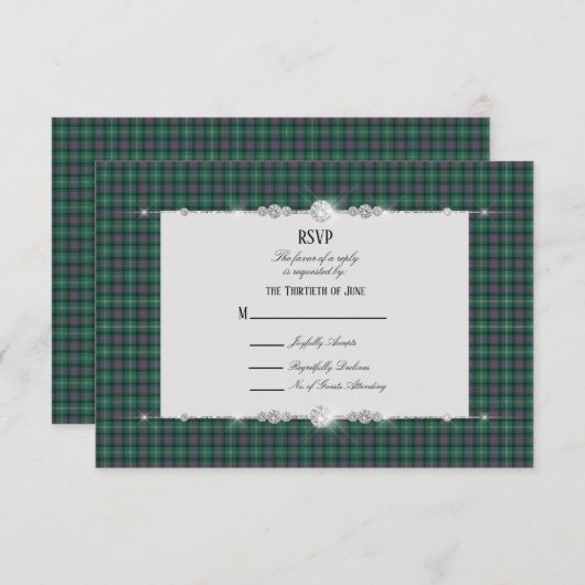 Sutherland Scottish Tartan RSVP (Voorkant / Achterkant)
