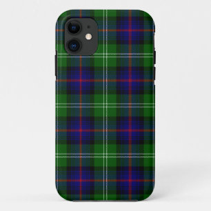 Sutherland tartan blue green plaid iPhone 11 hoesje