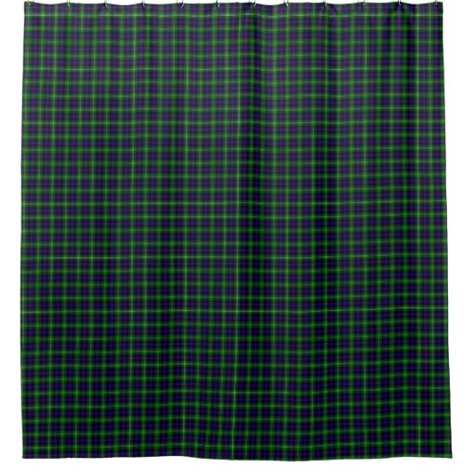 Sutherland tartan blue green plaid douchegordijn (Voorkant)